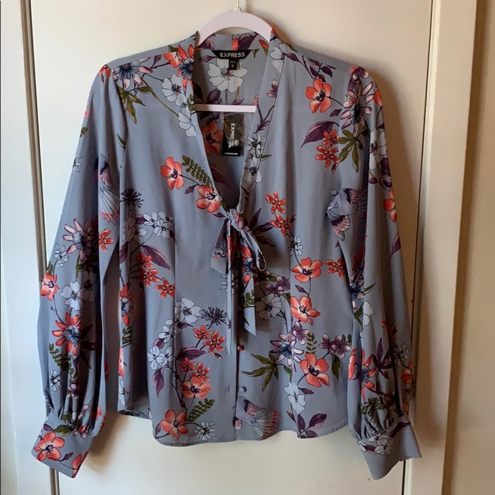 Express Tie Neck Blouse
